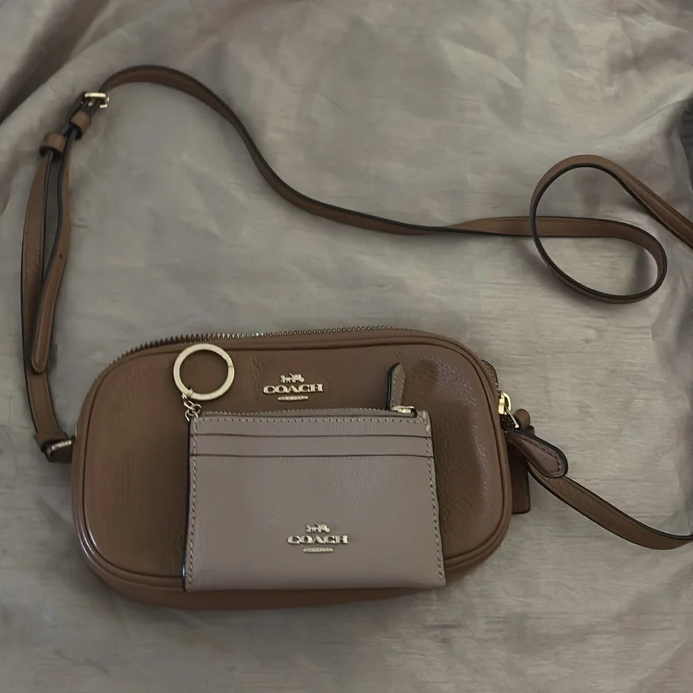 Coach Brown Leather Wristlet and Card Holder Set Bundle - Picture 13 of 13